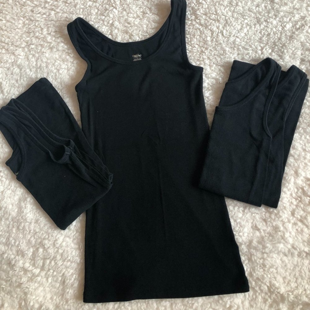 Black Tank Tops. Target brand. Size M. Set of 3.